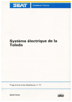 Seat Self Service Program - SSP 011 Système électrique de la Toledo-0